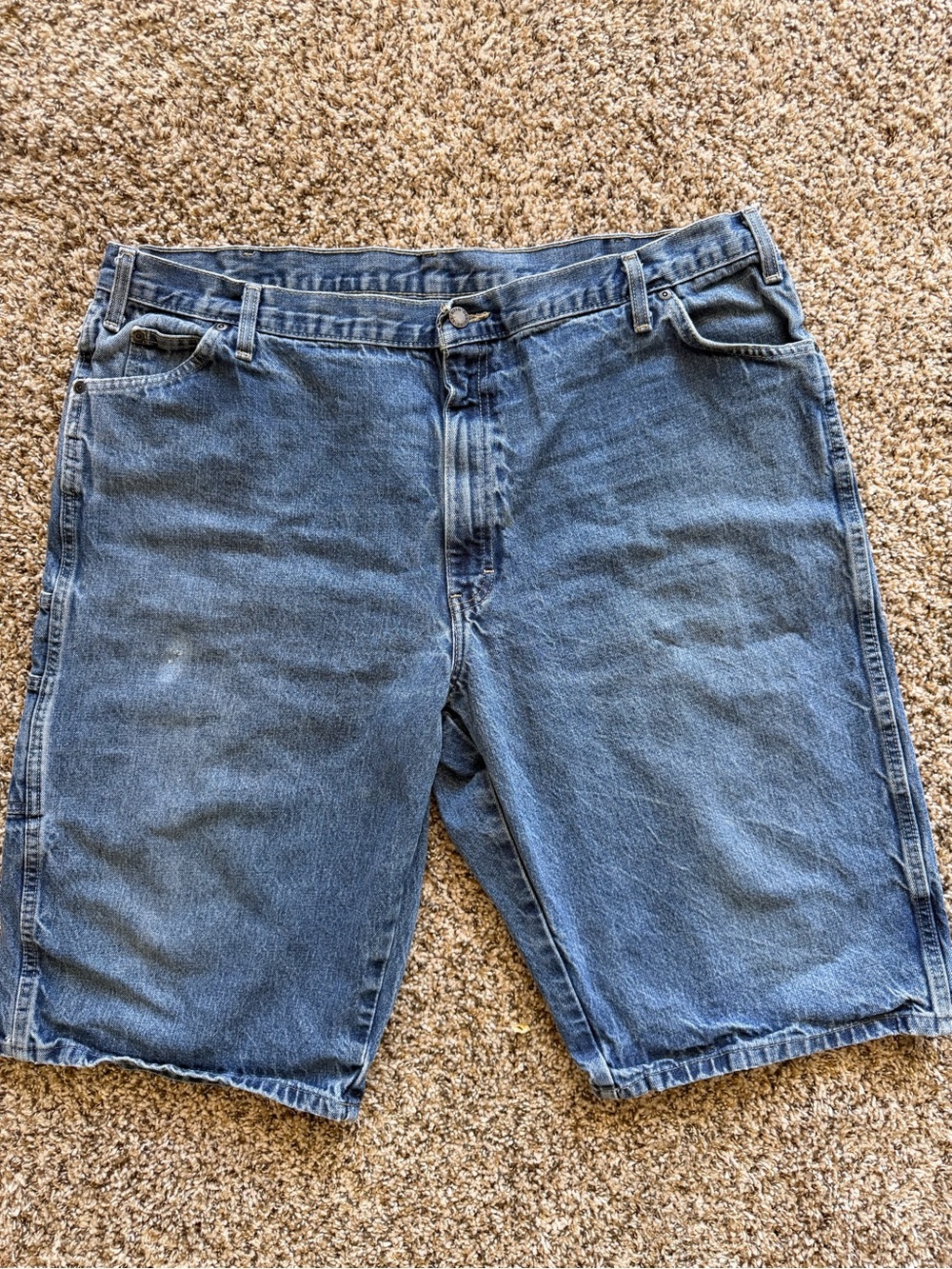 Vintage Dickies Mens Carpenter Baggy Denim Shorts Size 42 Waist 42 S118.